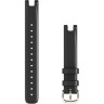 Ремешок сменный LILY BANDS (14 MM), BLACK ITALIAN LEATHER WITH CREAM GOLD HARDWARE 010-13068-A5