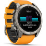 Смарт-часы GARMIN FENIX 8 – 51 мм, AMOLED Sapphire, титан с силиконовым ремешком цвета Spark Orange/Graphite 010-02905-11